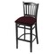 Holland Bar Stool Co 30" Bar Stool, Black Finish, Canter Bordeaux Seat 312030Blk005 - alternate 1